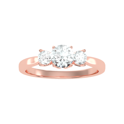 Beaming Tri Stone Ring - Two