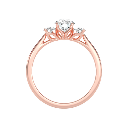 Beaming Tri Stone Ring - Four