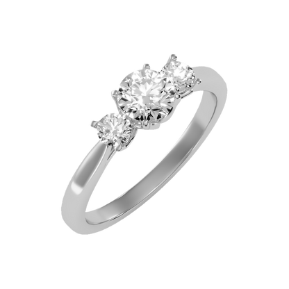 Beaming Tri Stone Ring - Five