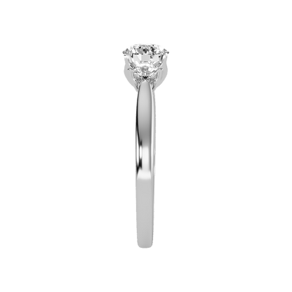 Beaming Tri Stone Ring In 925 Sterling Silver - Seven