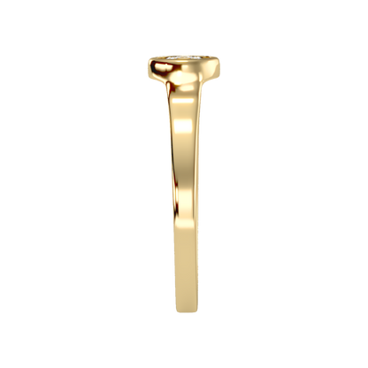Beamy Solitaire Ring In 925 Sterling Silver - Eleven