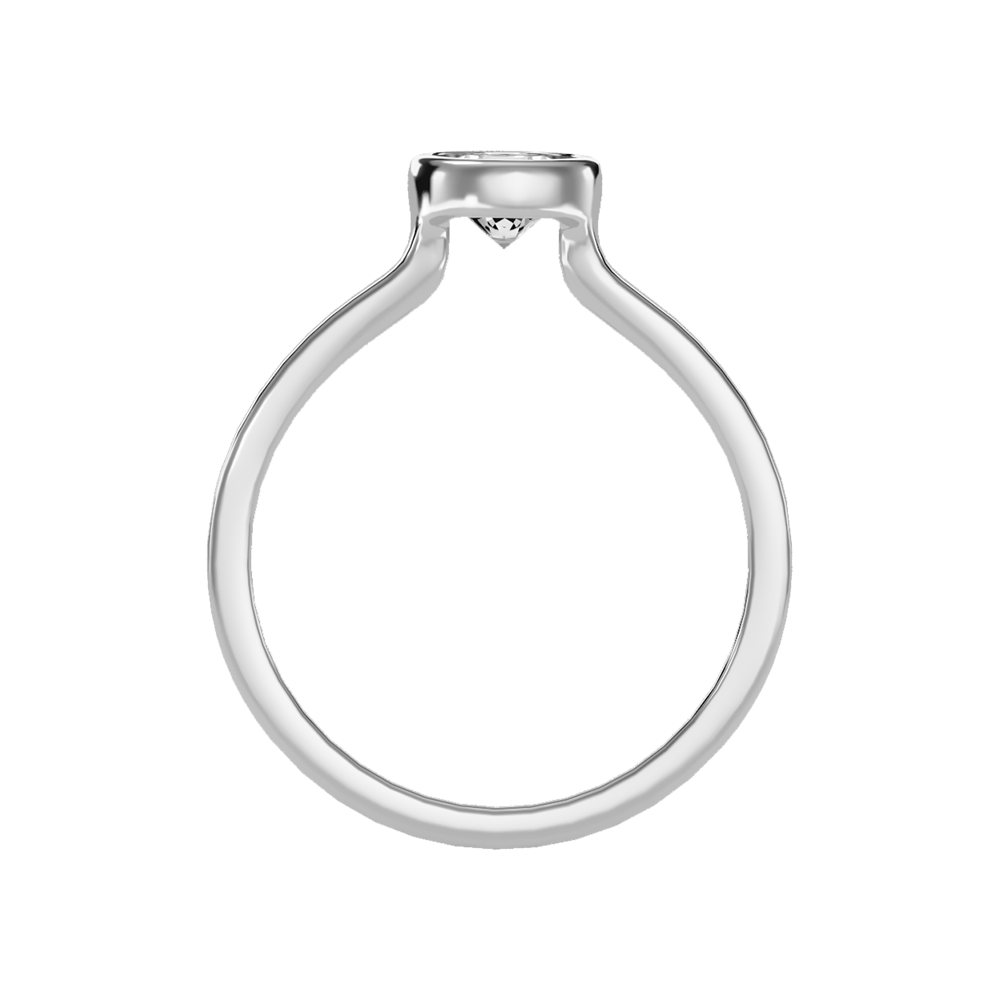 Beamy Solitaire Ring In 925 Sterling Silver - Two