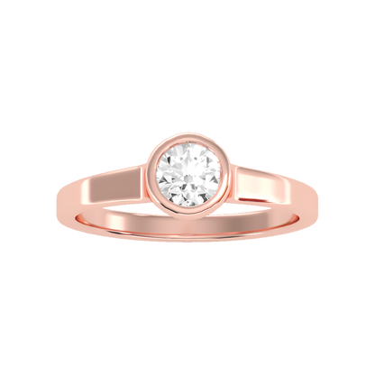 Beamy Solitaire Ring In 925 Sterling Silver - Seven