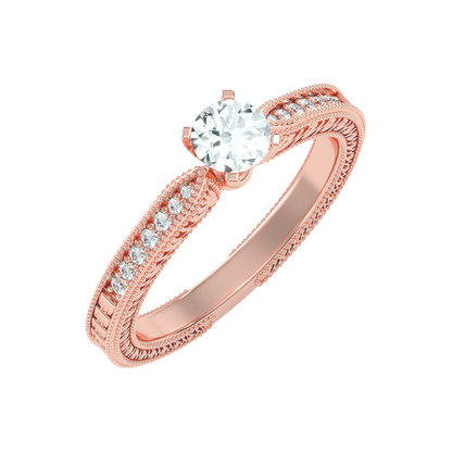 Beauteous Solitaire Ring In 925 Sterling Silver - Three