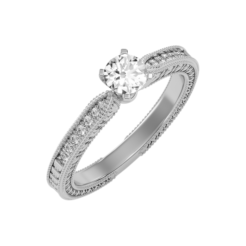 Beauteous Solitaire Ring In 925 Sterling Silver - Five