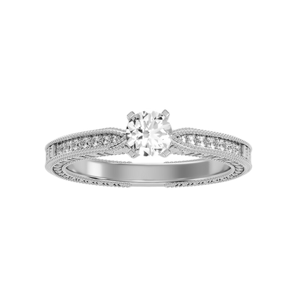 Beauteous Solitaire Ring In 925 Sterling Silver - Six