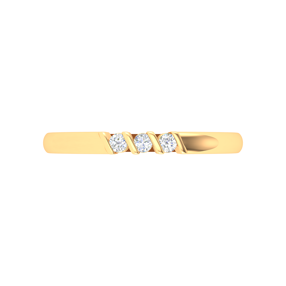 Beautiful Gala Tri Stone Ring In 925 Sterling Silver - Ten