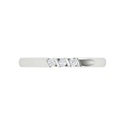 Beautiful Gala Tri Stone Ring In 925 Sterling Silver - Three