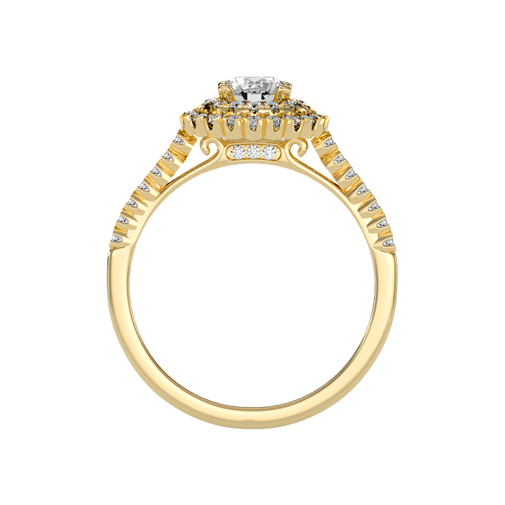 Beauty Halo Ring In 925 Sterling Silver - Twelve