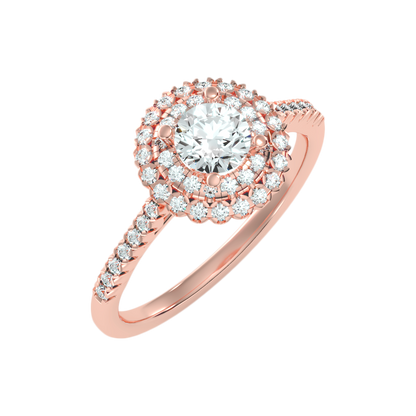 Beauty Halo Ring In 925 Sterling Silver - Seven