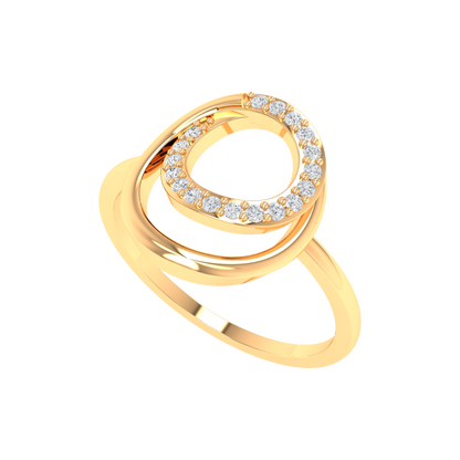 Beauty Hoop Eternity Ring In 925 Sterling Silver - Ten