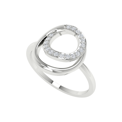 Beauty Hoop Eternity Ring In 925 Sterling Silver - Six