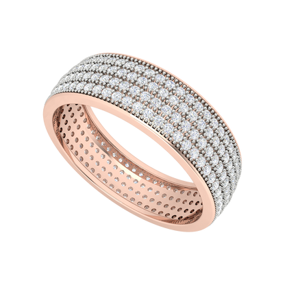Beau Coil Diamond Broad Band In 925 Sterling Silver - Two