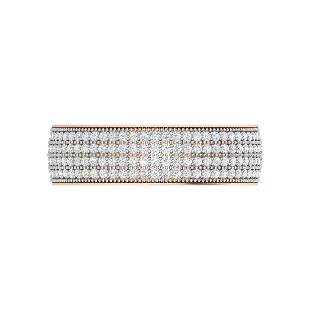 Beau Coil Diamond Broad Band In 925 Sterling Silver - Three
