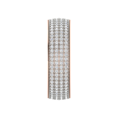 Beau Coil Diamond Broad Band In 925 Sterling Silver - Four