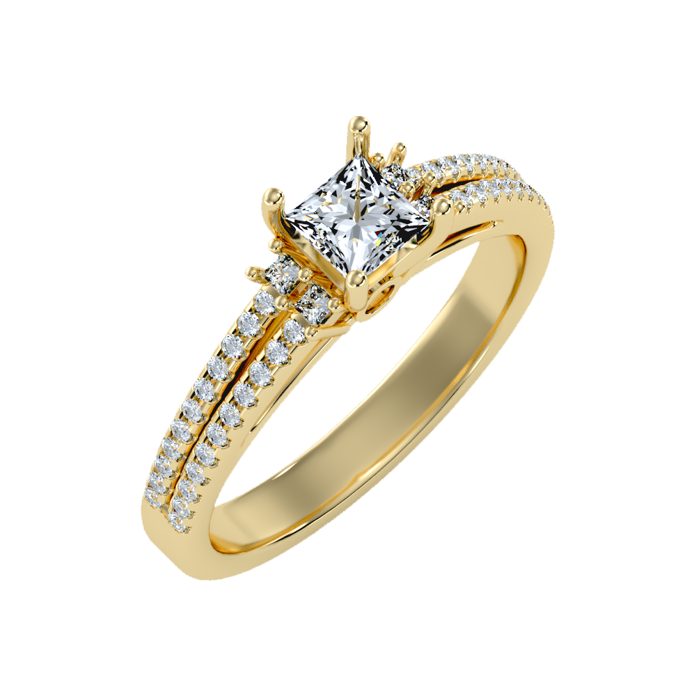 Bedazzled Solitaire Ring In 925 Sterling Silver - Nine