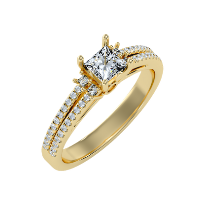 Bedazzled Solitaire Ring In 925 Sterling Silver - Nine