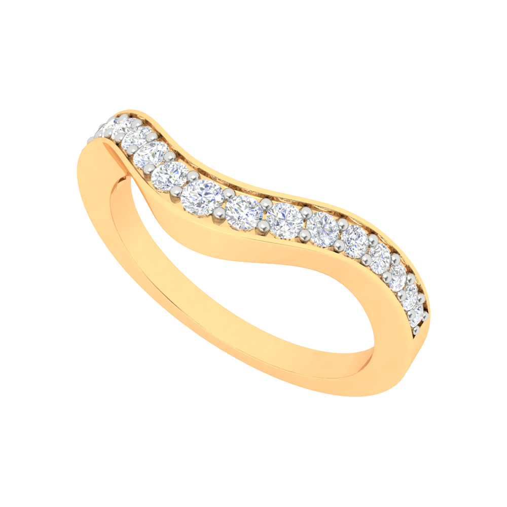 Bela Rozo Diamond Ring In 925 Sterling Silver - One