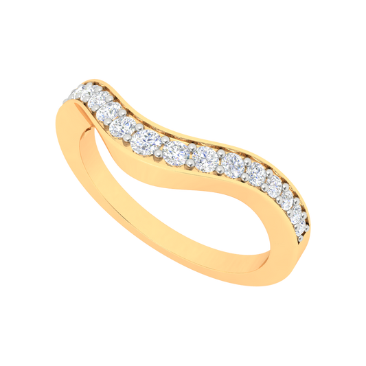 Bela Rozo Diamond Ring In 925 Sterling Silver - One