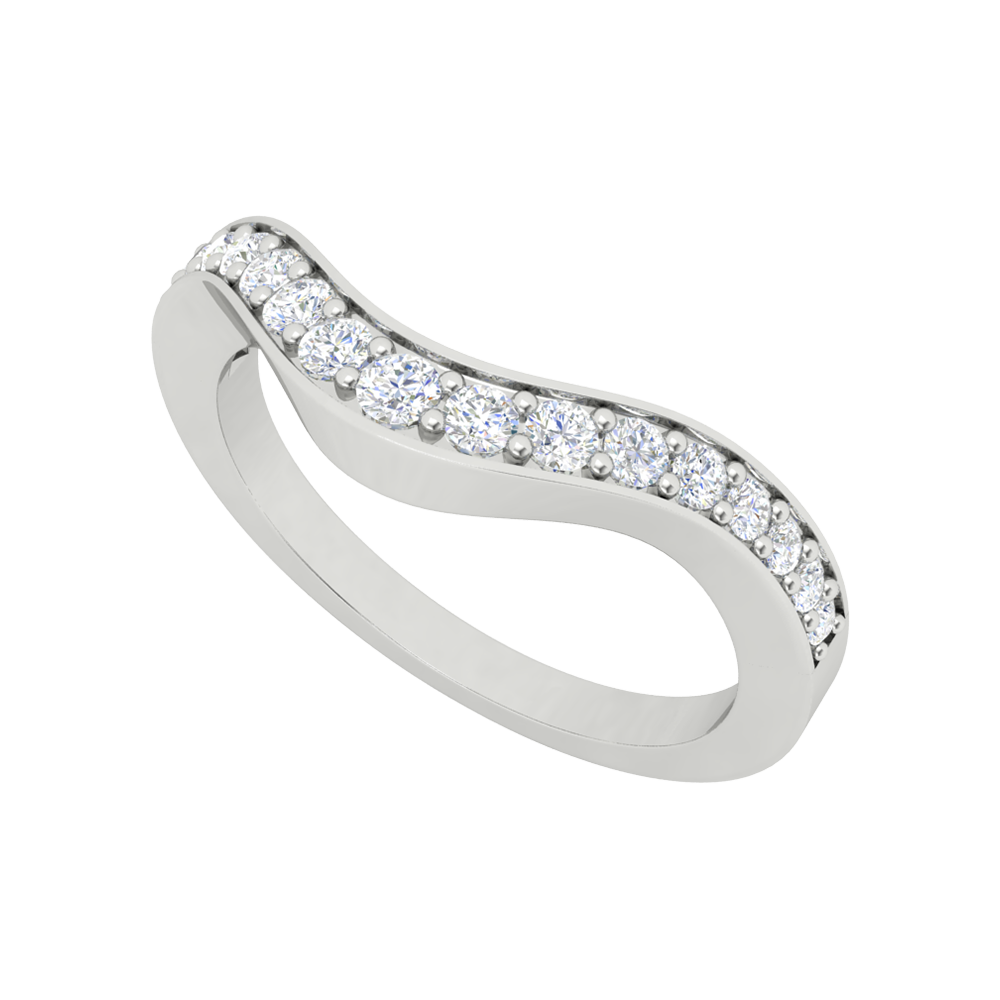 Bela Rozo Diamond Ring In 925 Sterling Silver - Five