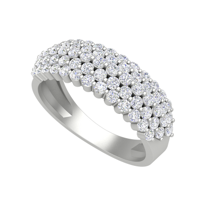 Believe Diamond Band In 925 Sterling Silver - Five