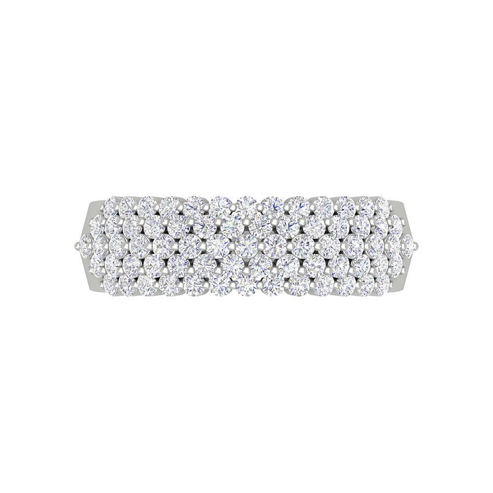 Believe Diamond Band In 925 Sterling Silver - Six