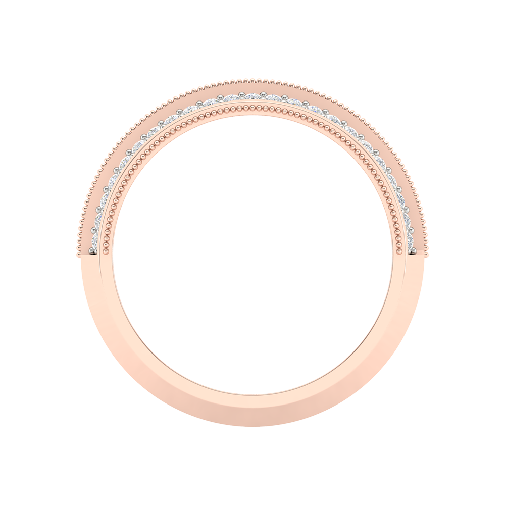 Bella Glitter Diamond Band In 925 Sterling Silver - Two