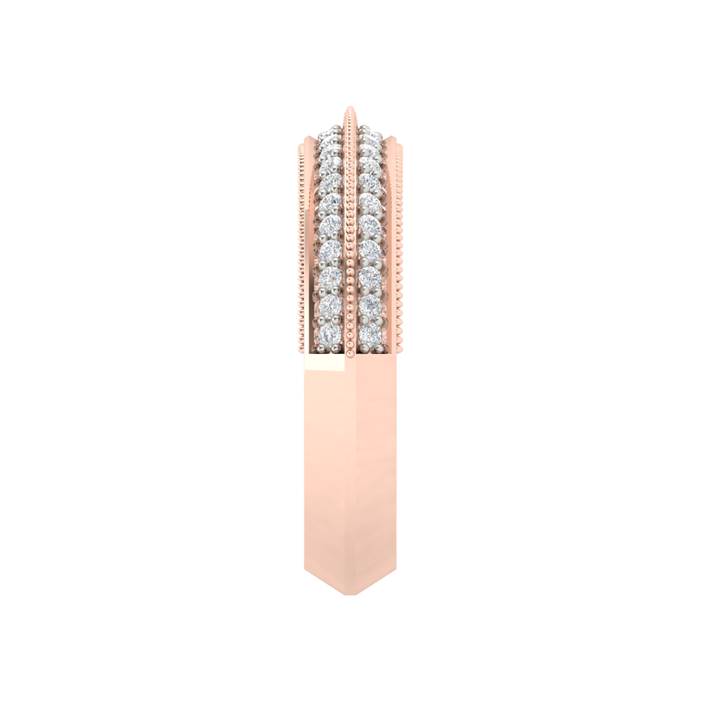 Bella Glitter Diamond Band In 925 Sterling Silver - Four