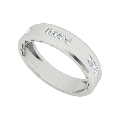 Belle Fleur Broad Band Ring In 925 Sterling Silver - Five