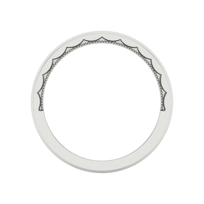 Belle Fleur Broad Band Ring In 925 Sterling Silver - Eight