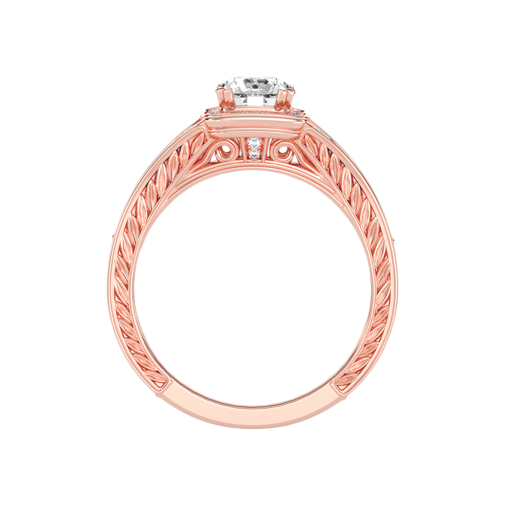 Belle Halo Ring In 925 Sterling Silver - Ten