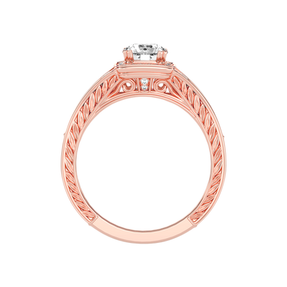Belle Halo Ring In 925 Sterling Silver - Ten