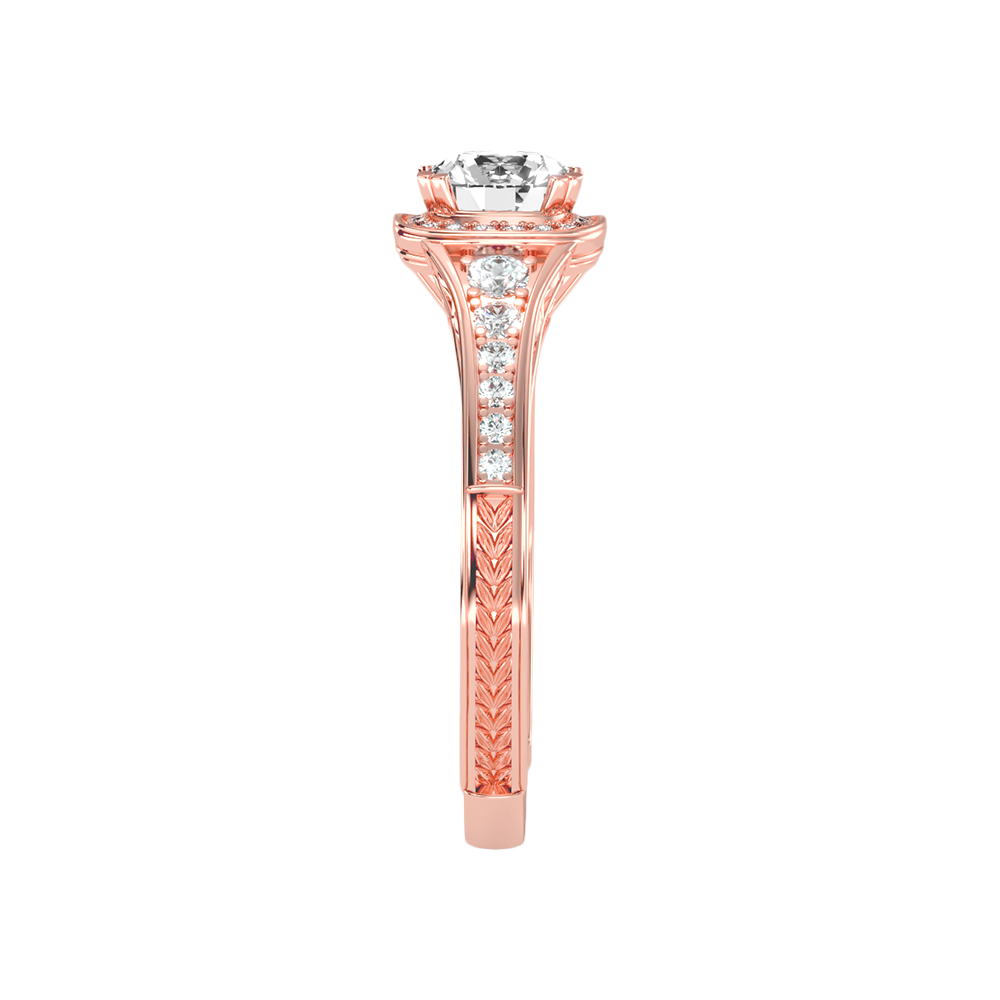 Belle Halo Ring In 925 Sterling Silver - Twelve