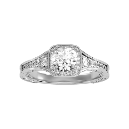 Belle Halo Ring In 925 Sterling Silver - Two
