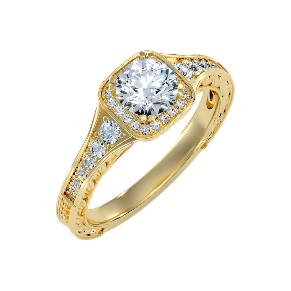 Belle Halo Ring - Five