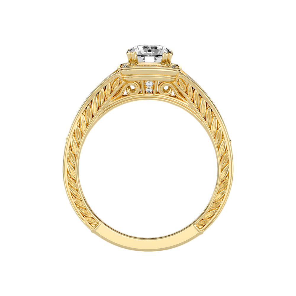 Belle Halo Ring In 925 Sterling Silver - Six
