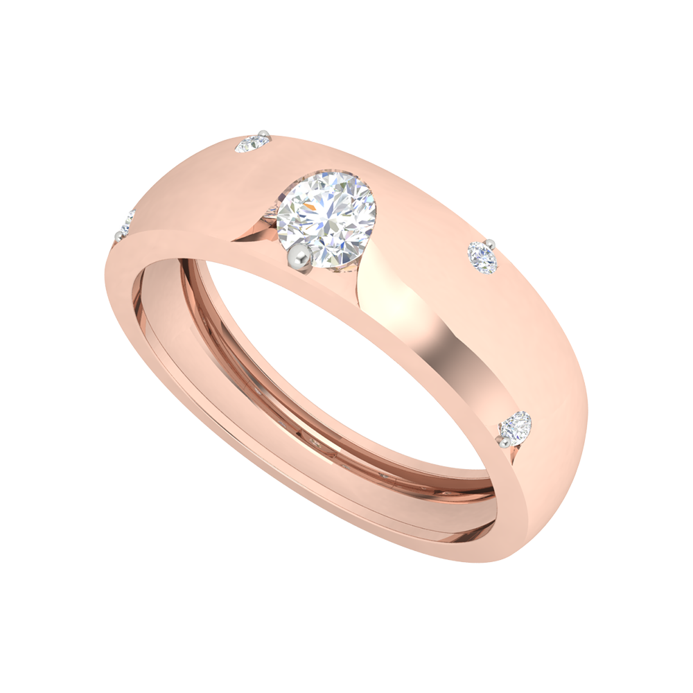 Belle Ring Broad Band Ring In 925 Sterling Silver - One