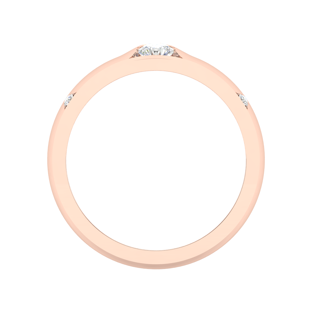 Belle Ring Broad Band Ring In 925 Sterling Silver - Three