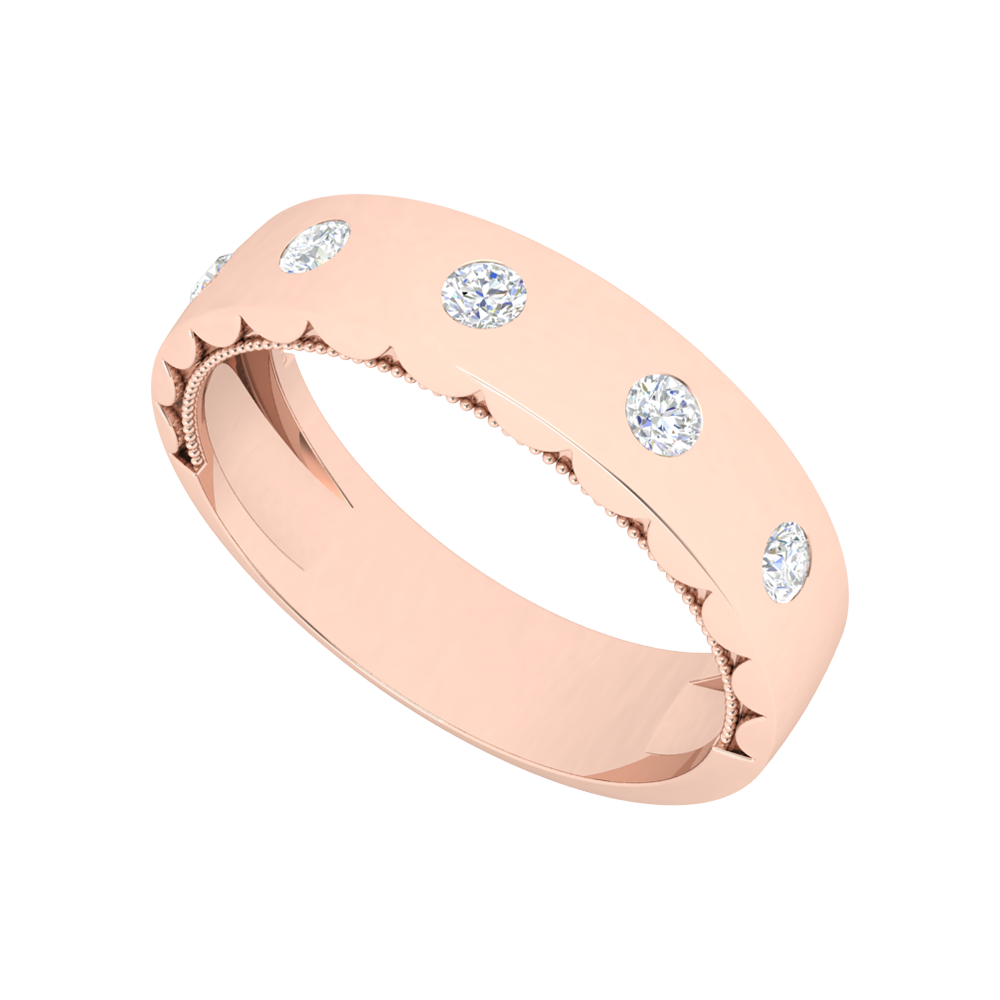 Belle Rose Broad Band Ring - One