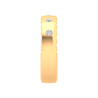 Belle Rose Broad Band Ring In 925 Sterling Silver - Eleven
