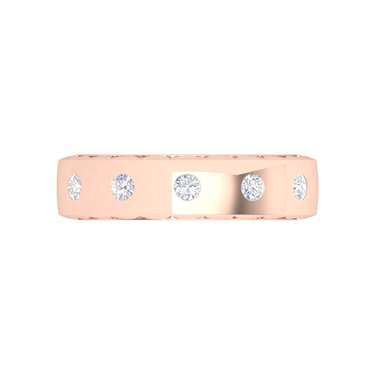 Belle Rose Broad Band Ring In 925 Sterling Silver - Two