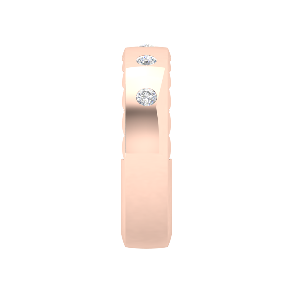 Belle Rose Broad Band Ring - Three