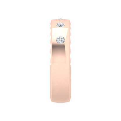Belle Rose Broad Band Ring In 925 Sterling Silver - Three