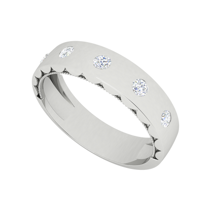 Belle Rose Broad Band Ring - Five