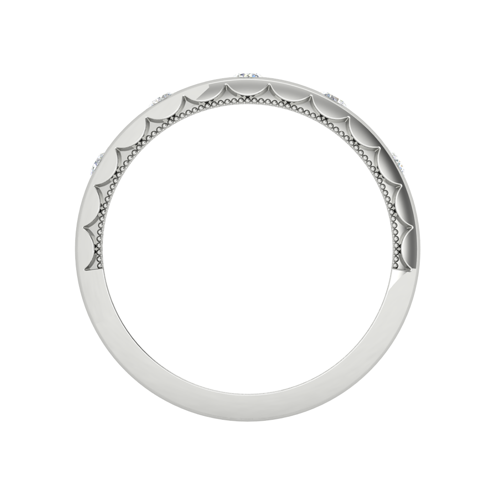 Belle Rose Broad Band Ring In 925 Sterling Silver - Eight