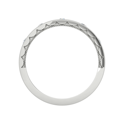 Belle Rose Broad Band Ring In 925 Sterling Silver - Eight