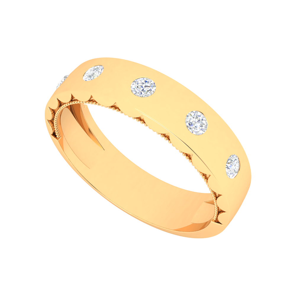 Belle Rose Broad Band Ring - Nine