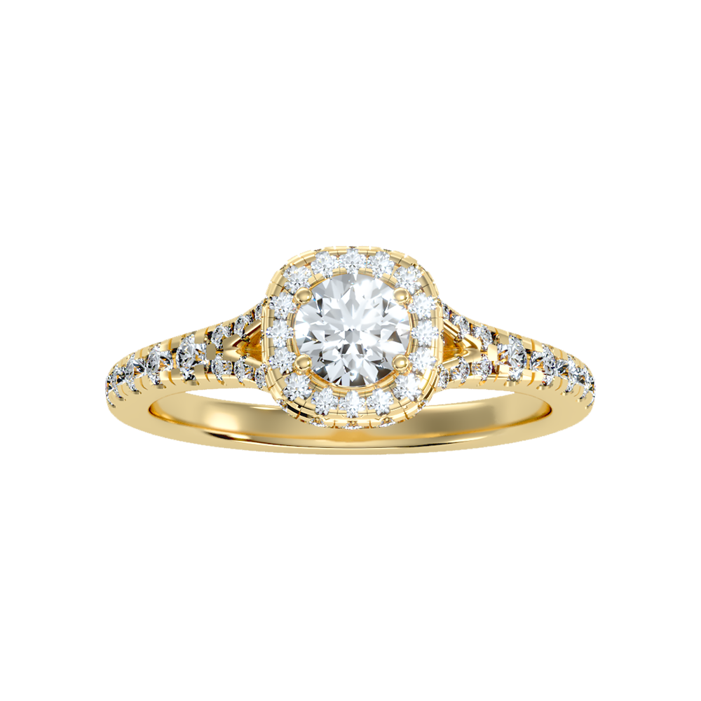 Bene Halo Ring In 925 Sterling Silver - Ten