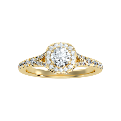 Bene Halo Ring In 925 Sterling Silver - Ten