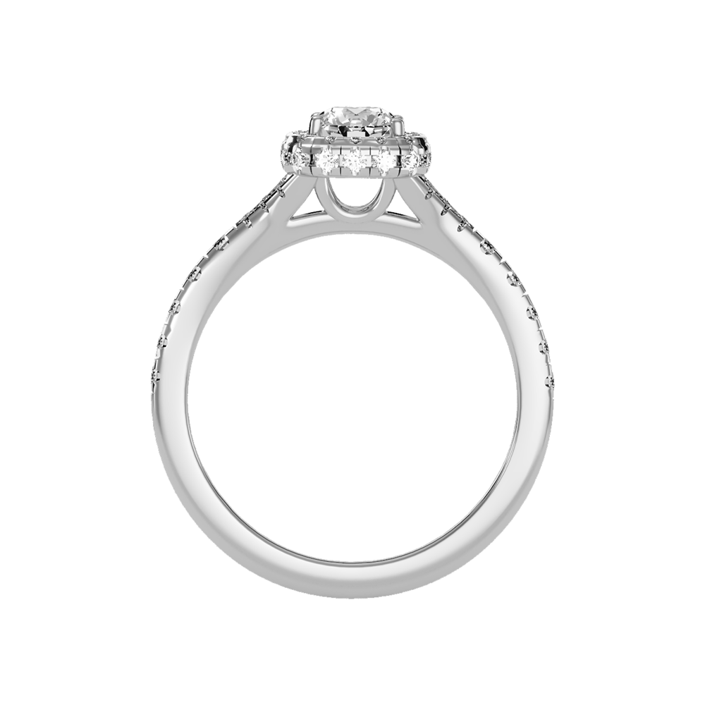 Bene Halo Ring In 925 Sterling Silver - Two